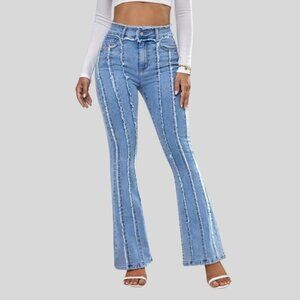 Raw Cut Bootcut Leg Jeans